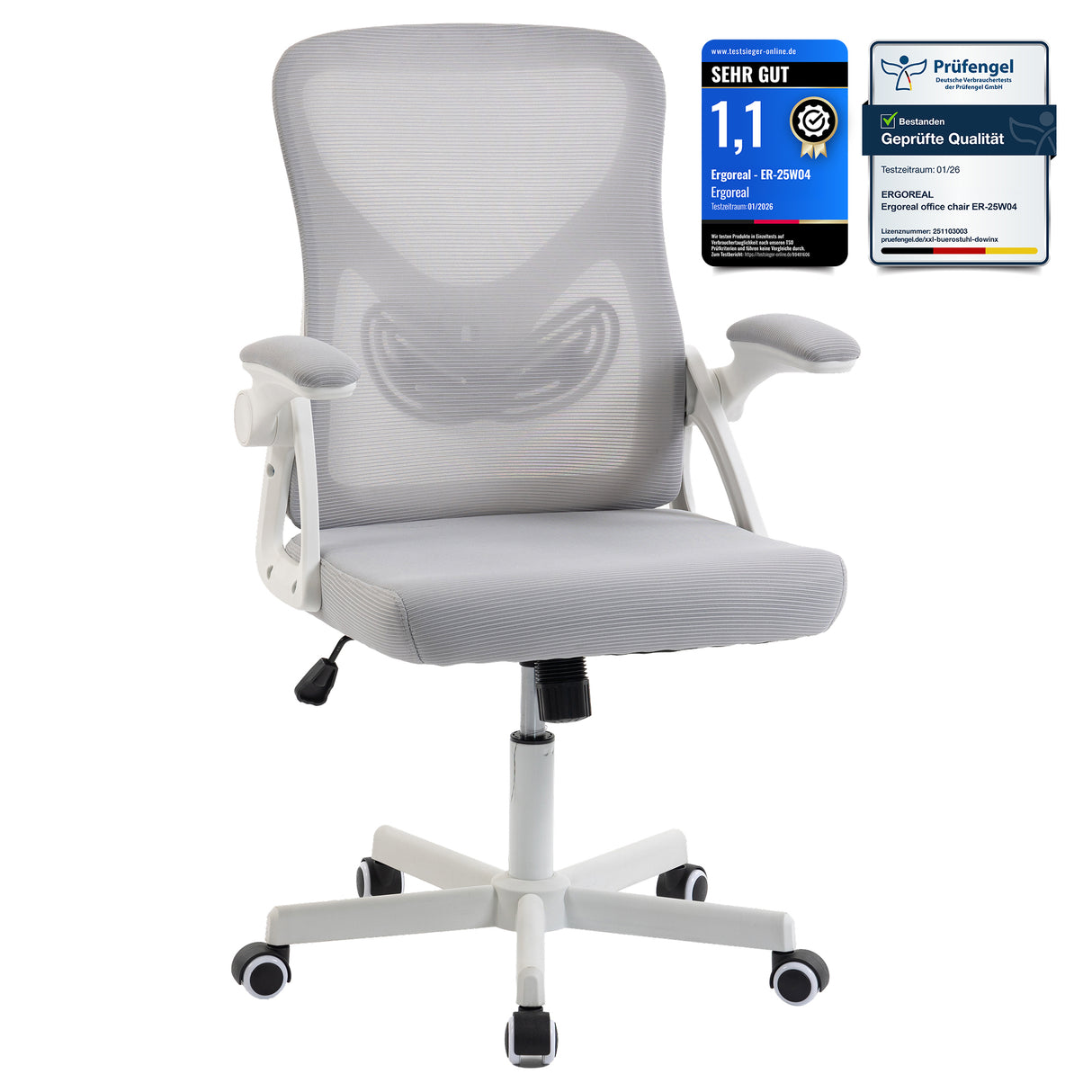 Chaise de bureau Ergoreal Lite Flex ER-25W04-US grise