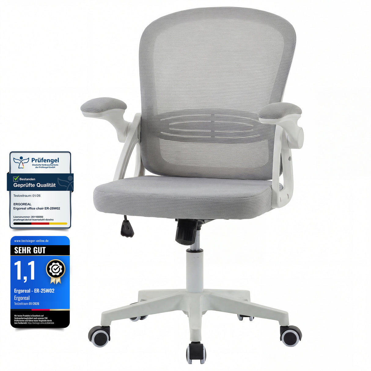 Chaise de bureau Ergoreal Lite Flex ER-25W0202-US grise