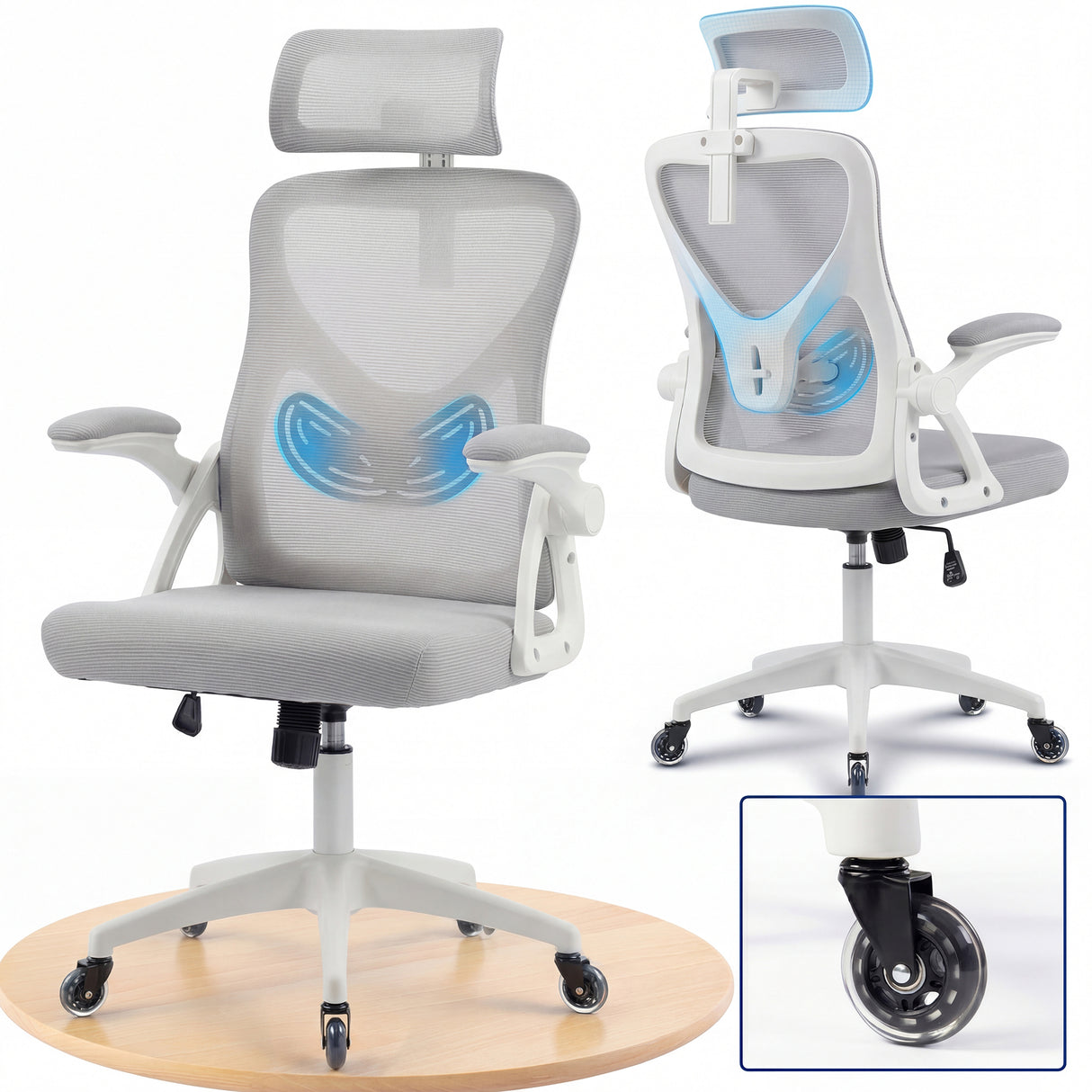 Ergoreal Task Office Chair ER-25W0302-US Gray