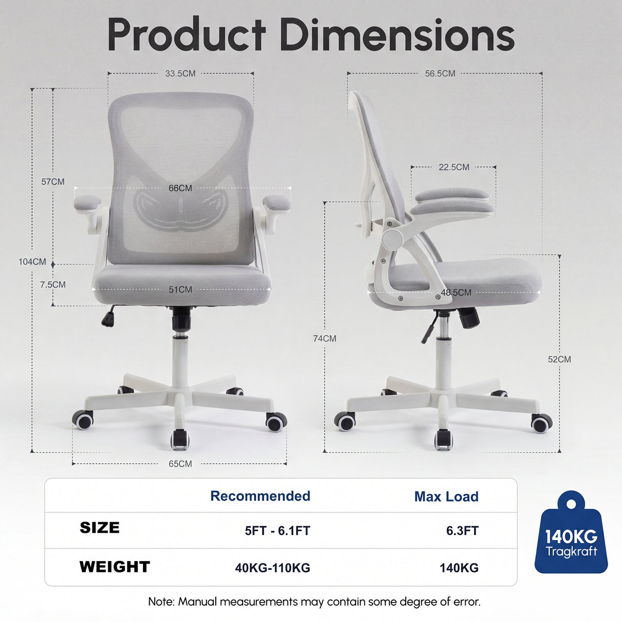 Chaise de bureau Ergoreal Lite Flex ER-25W04-US grise