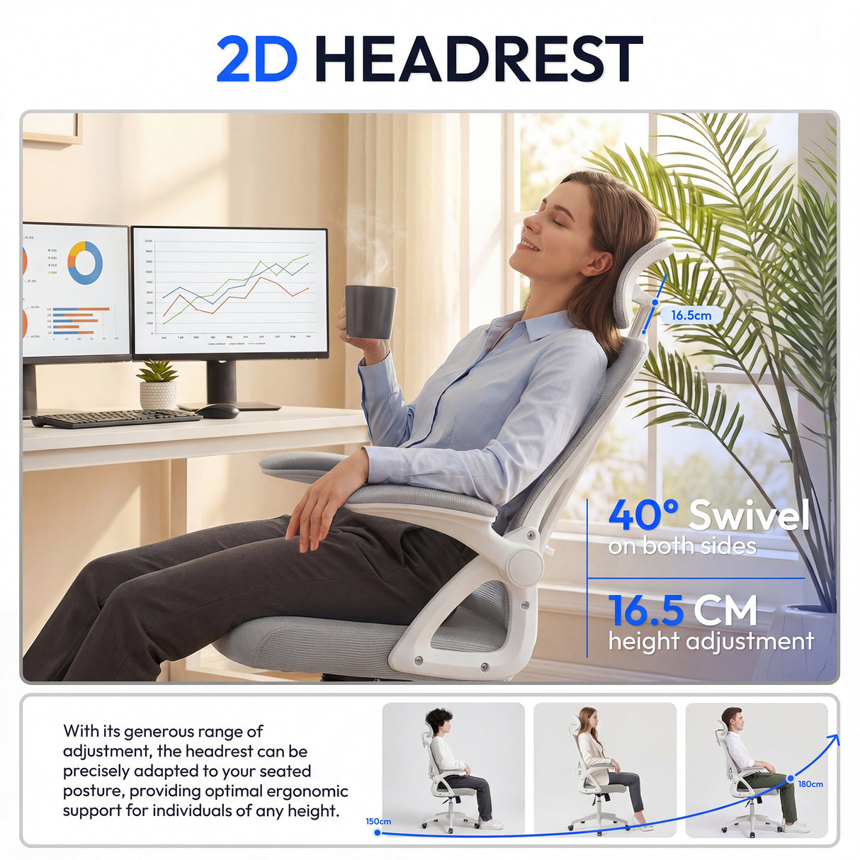 Ergoreal Task Office Chair ER-25W0302-US Gray
