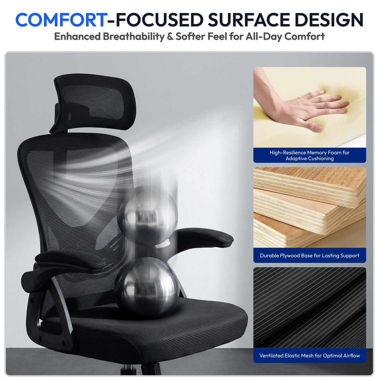 Ergoreal Task Office Chair ER-25W0301-US Black