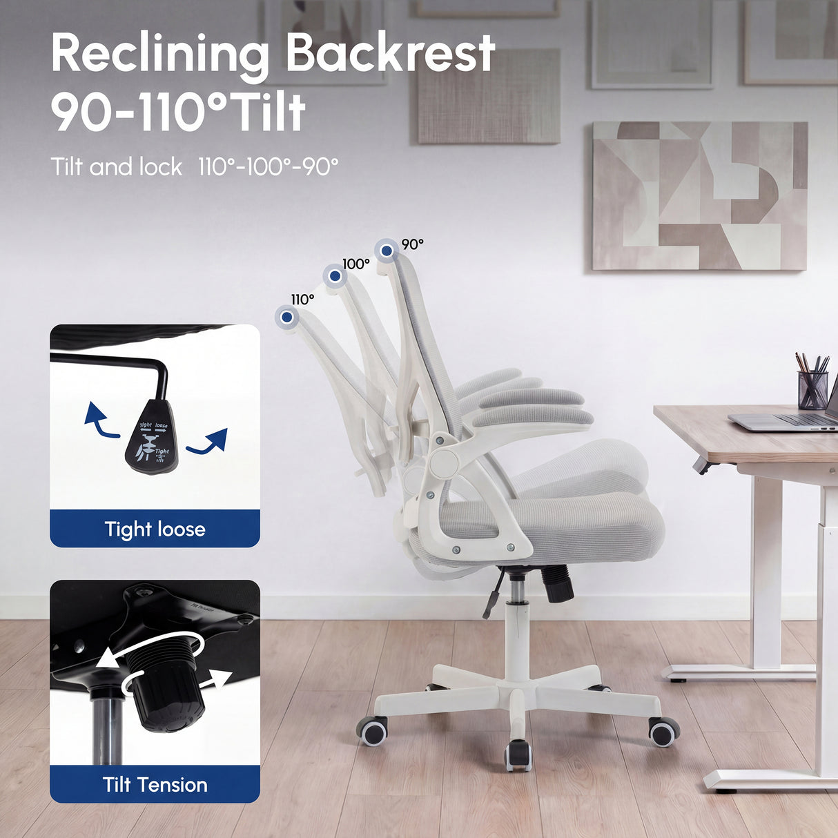 Chaise de bureau Ergoreal Lite Flex ER-25W04-US grise
