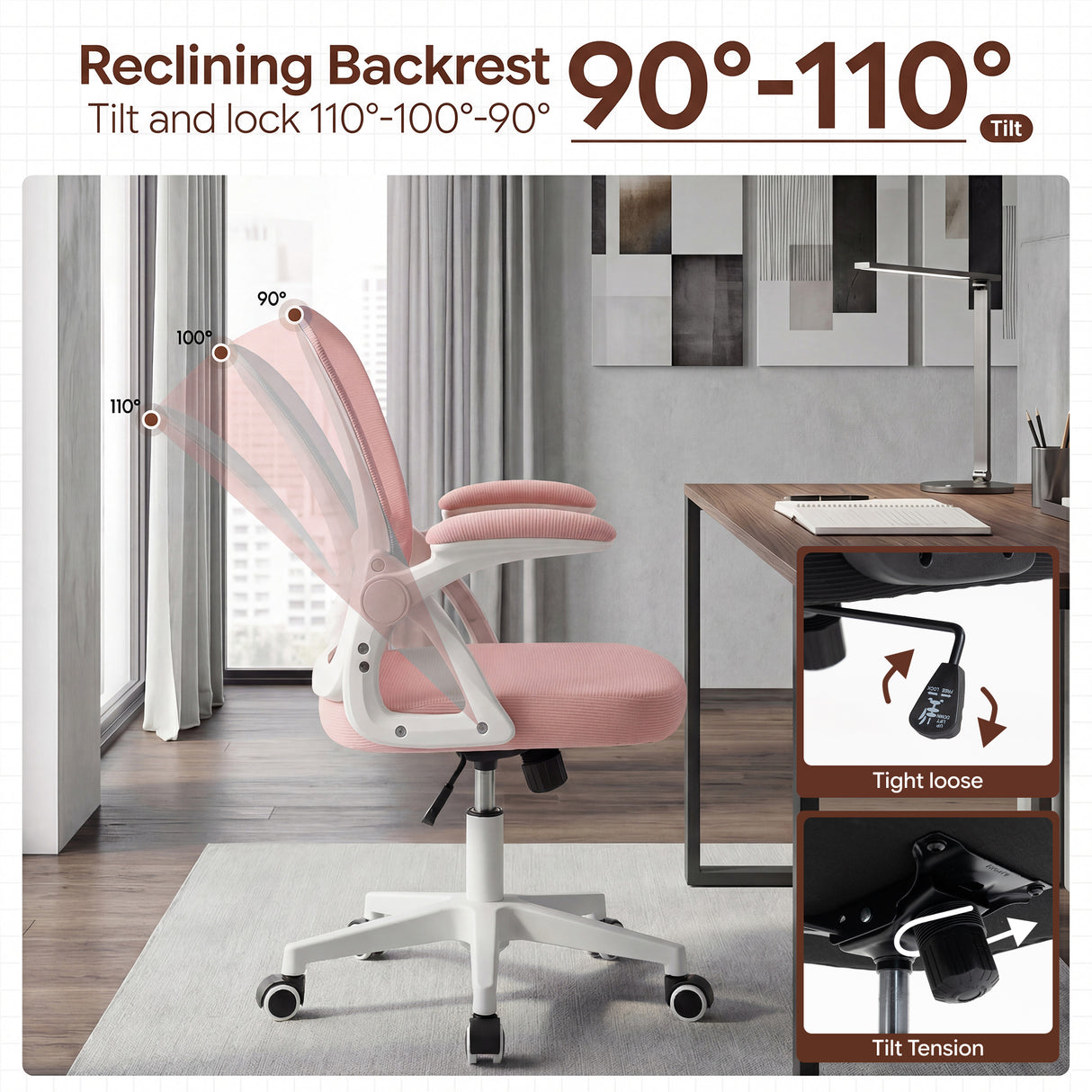 Ergoreal Lite Flex Office Chair ER-25W0203 Pink