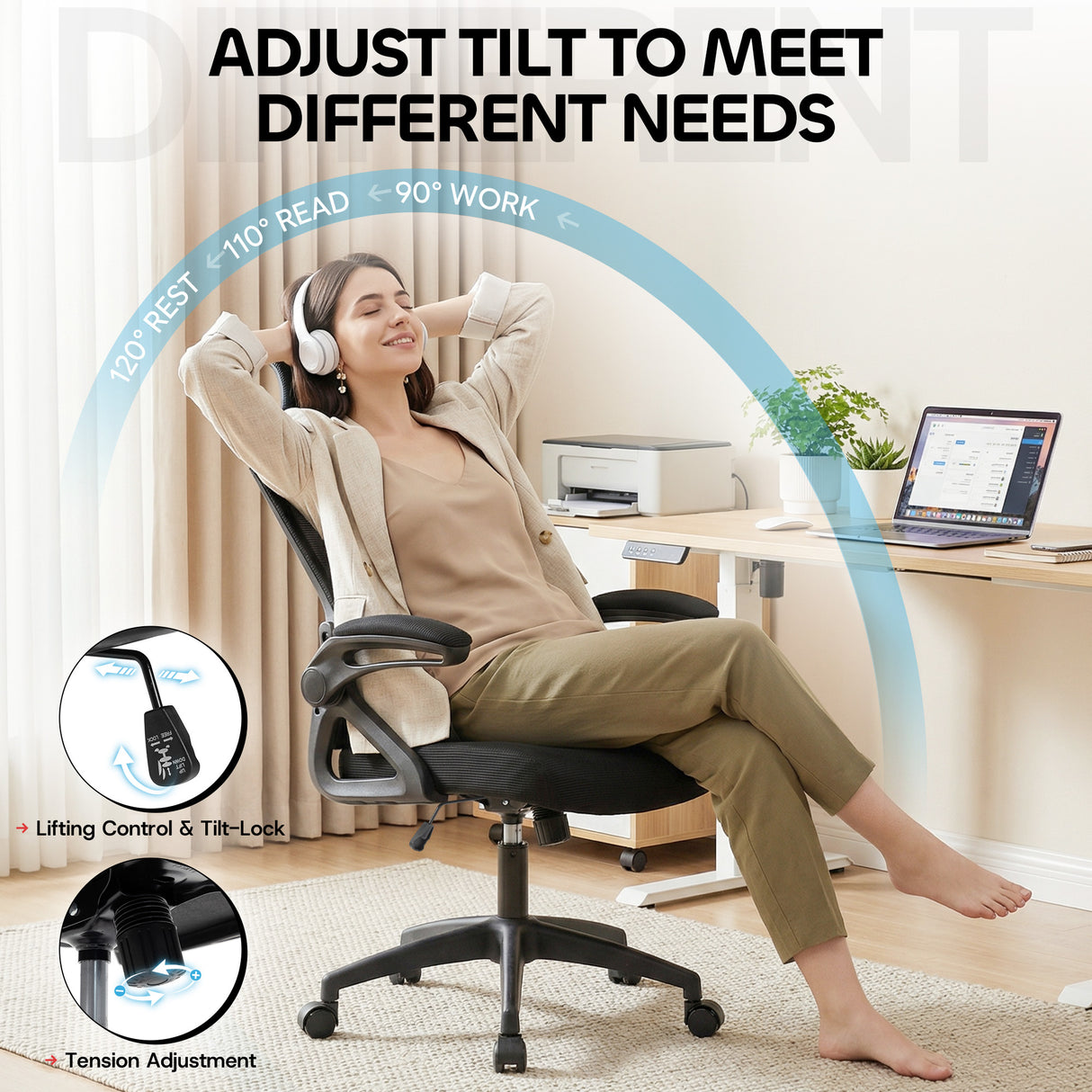 Ergoreal Ergo Pro Ergonomic Office Chair ER-25W06-US Black