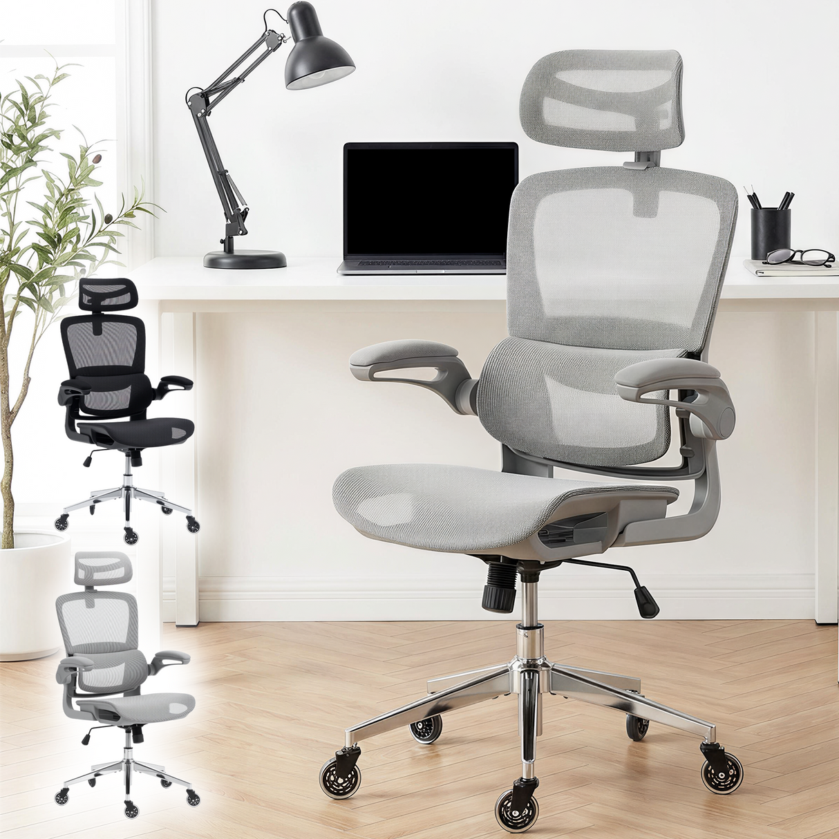 Ergoreal Ergo Pro Ergonomischer Bürostuhl ER-25W05-EU Grau