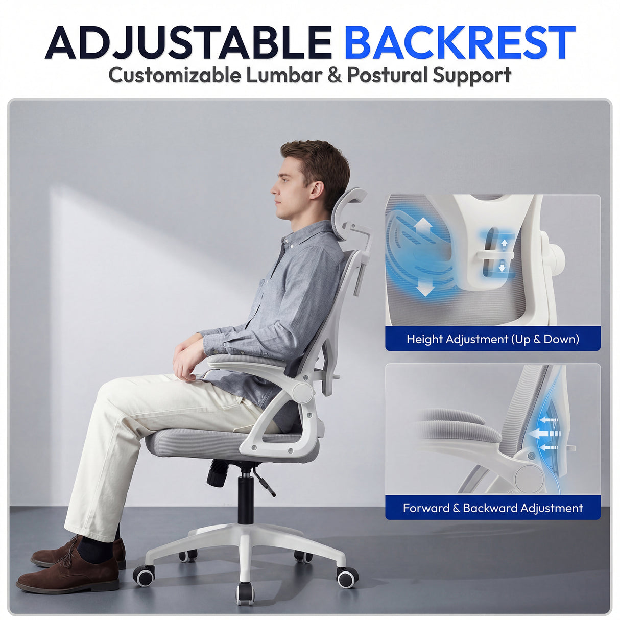 Ergoreal Task Office Chair ER-25W0302-US Gray