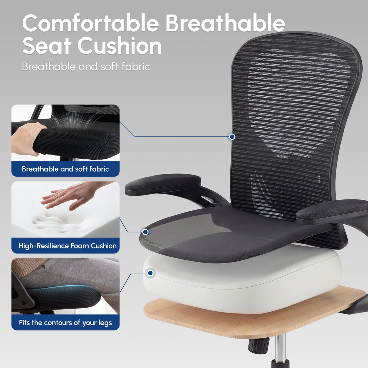 Sedia da ufficio Ergoreal Lite Flex ER-25W04-US Nera