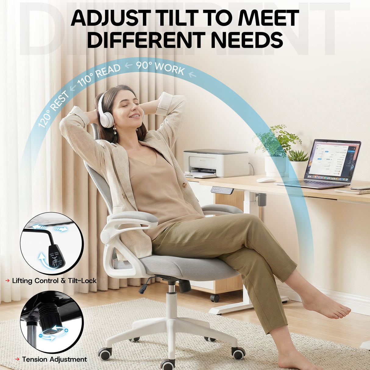 Ergoreal Ergo Pro Ergonomic Office Chair ER-25W06-US Gray