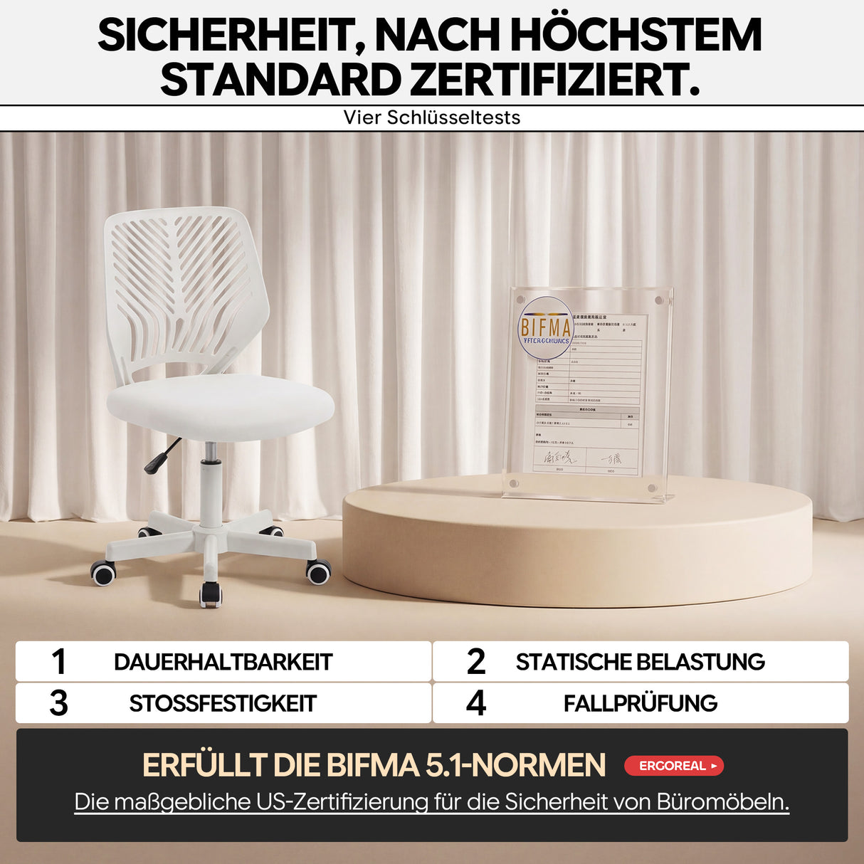 Ergoreal Lite Bürostuhl ER-25W0102-EU Weiß